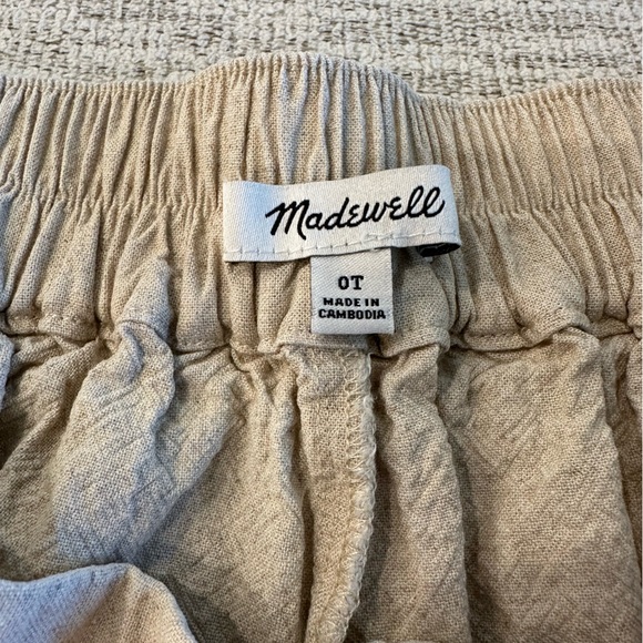 Madewell Tall Pull-On Straight Crop Pants in Linen Blend - Picture 4 of 4
